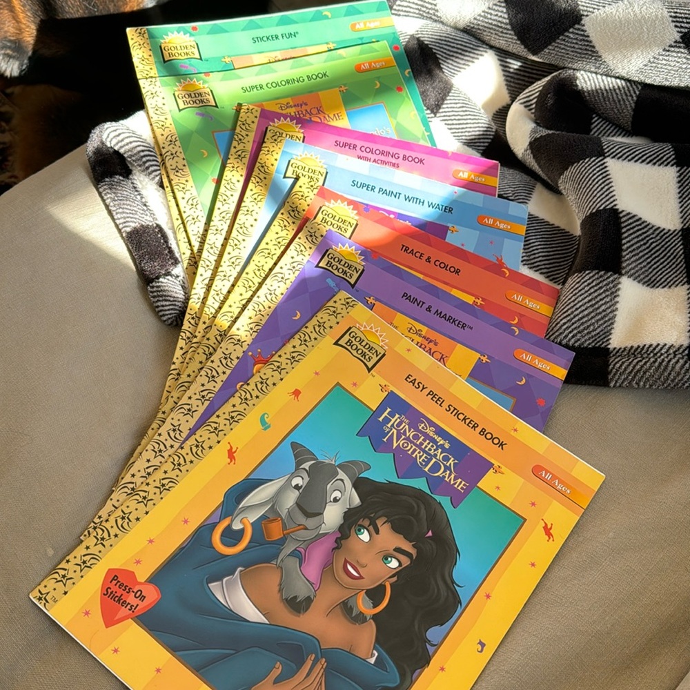 Golden book activity box trace and color paint marker, easy, peel sticker